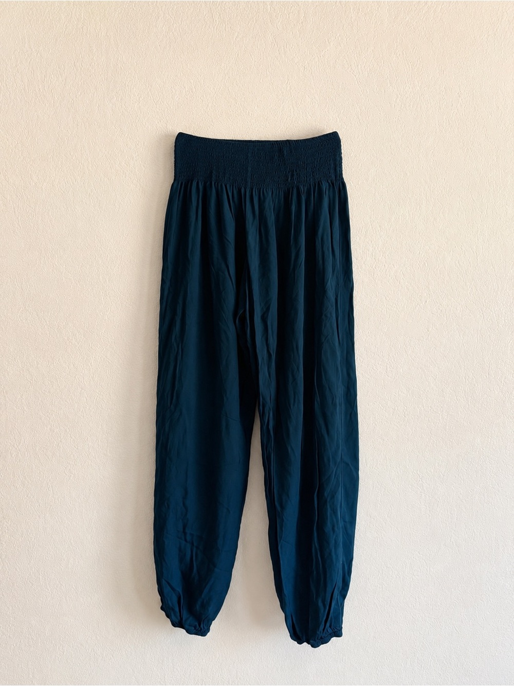 Lotus & Luna Handmade Rayon Smocked Harem Pants | Medium